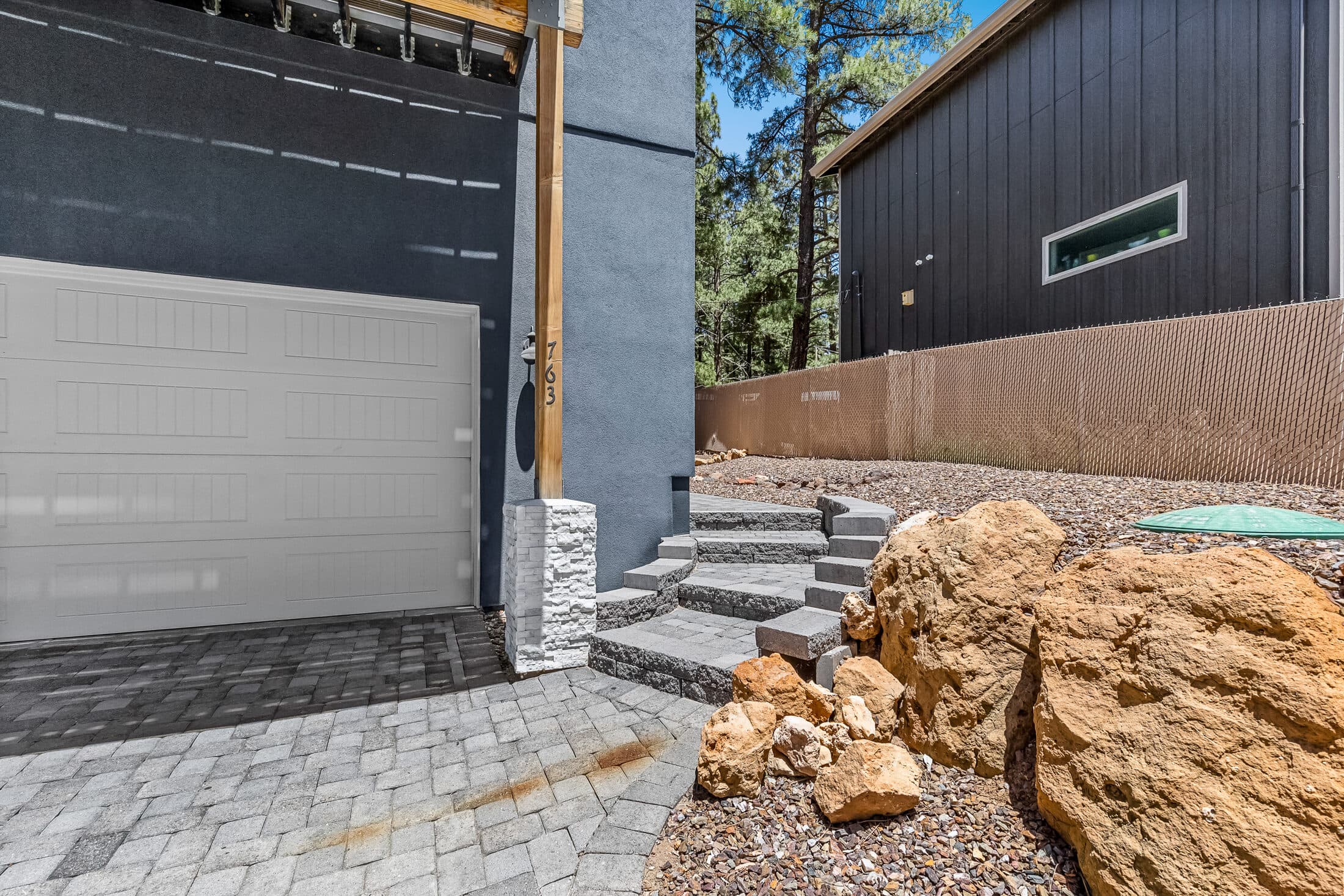 Garage with level-2 EV charging